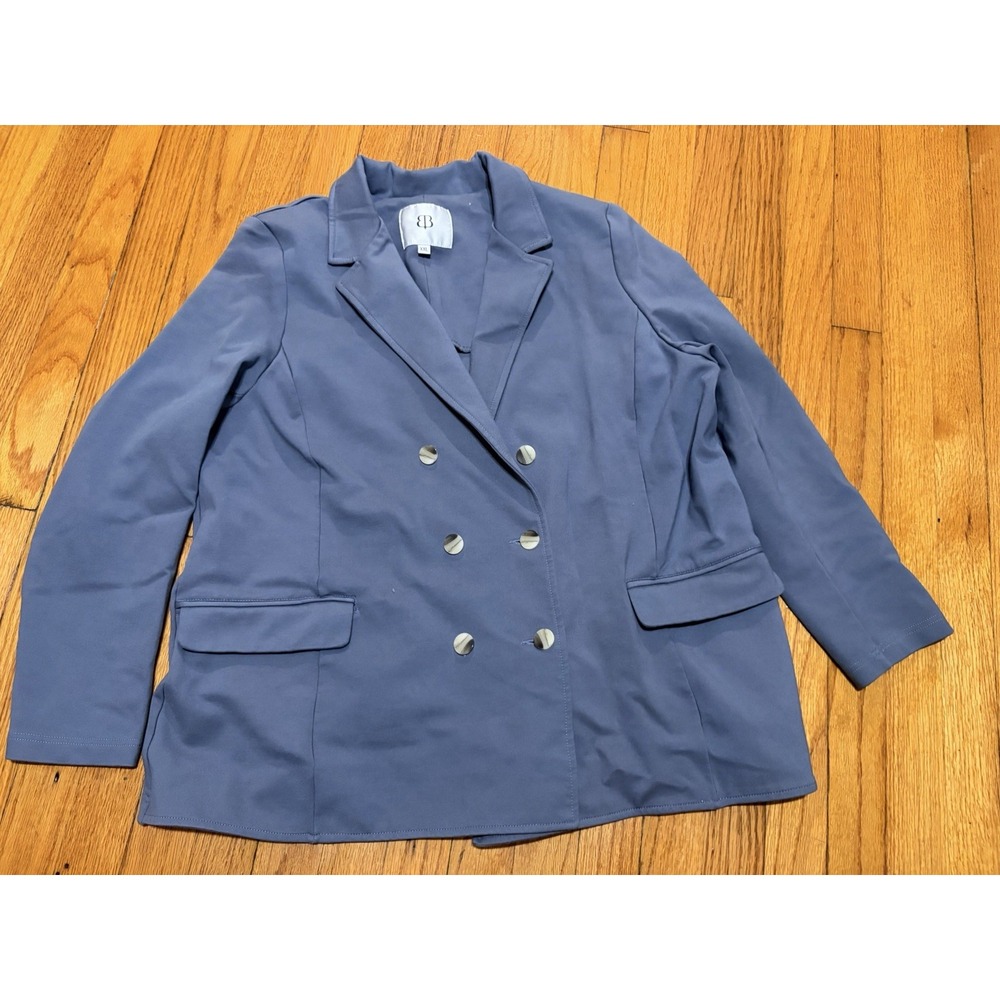 Banana Republic Slate Blue Fitted Double Breasted Blazer Jacket Size XXL